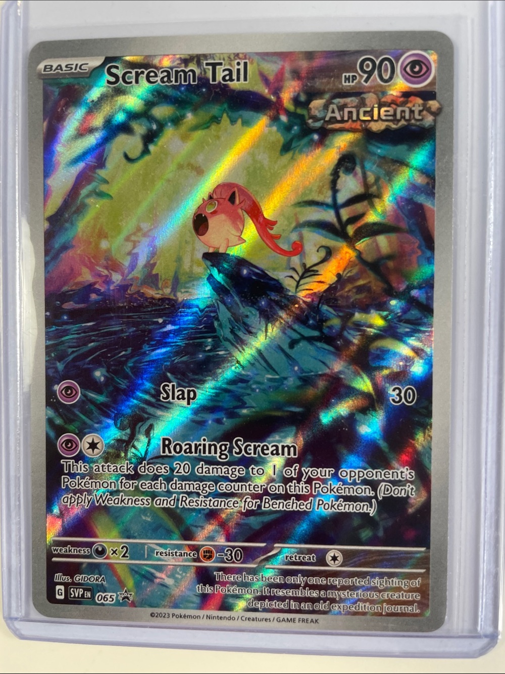 Pokemon Scream Tail Holographic Card β Pink, Blue, Green